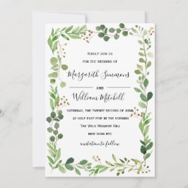 Waterverf lijst  bruiloft zomerweddenschap save the date