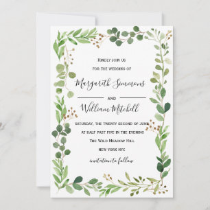 Waterverf lijst  bruiloft zomerweddenschap save the date