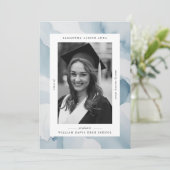 Waterverf lijst Elegant Afstuderen Aankondiging (Staand voorkant)