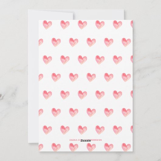 Waterverf Lijst Hart Foto Valentijns Feestdagenkaart (Achterkant)