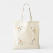 Waterverf Lijst met Wildflowers Tas BagTote Bag (Achterkant)