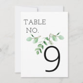 Waterverf Lijst minimalistische tabel nummer Sjabl Notitiekaartje (Voorkant)