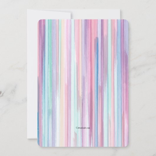 Waterverf Lijst Religieuze Uitnodiging (Achterkant)