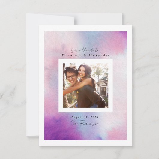 Waterverf Lijst Save The Date (Voorkant)