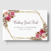 Waterverf Lijst van bruiloft Gastenboek (Voorkant)