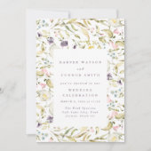 Waterverf Lijst van de lente-wilde-bloementeelt Kaart (Voorkant)