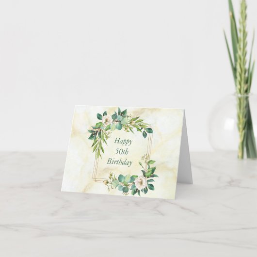 Waterverf Lijst van Waterverf Bloemen Kaart (Voorkant)