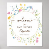 Waterverf Lijst Wildbloem Poster (Voorkant)