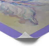 Waterverf lila Ballerina met zon Jigzaag Puzzle Poster (Hoek)