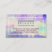 Waterverf Lila blauw ombre elegant Visitekaartje (Voorkant)