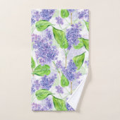 Waterverf lila bloemen bad handdoek (Handdoek)