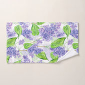 Waterverf lila bloemen bad handdoek (Handdoek)