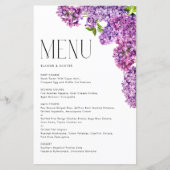 Waterverf Lila Bloemen Botanische Bruiloft (Voorkant)