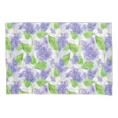 Waterverf lila bloemen kussensloop (Voorkant)