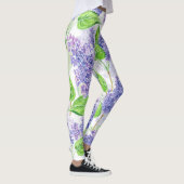 Waterverf lila bloemen leggings (Rechts)