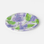 Waterverf lila bloemen papieren bordje (Gekanteld)