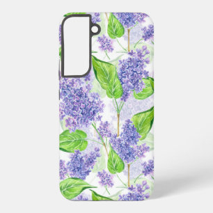 Waterverf lila bloemen samsung galaxy hoesje