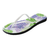 Waterverf lila bloemen teenslippers (Schuin)