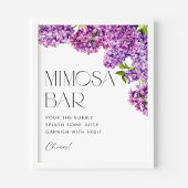 Waterverf Lila Bloemen Vrijgezellenfeest Mimosa Ba Poster