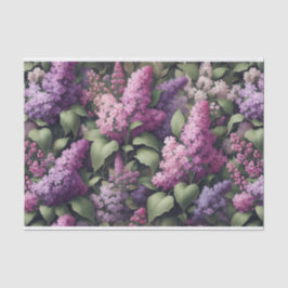Waterverf Lila bloemenpatroon Decoupage Tissuepapier