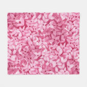 Waterverf lila bloemetjes: roze bloemachtergrond fleece deken (Voorkant (Horizontaal))