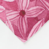 Waterverf lila bloemetjes: roze bloemachtergrond fleece deken (Hoek)