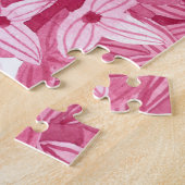 Waterverf lila bloemetjes: roze bloemachtergrond legpuzzel (Zijkant)