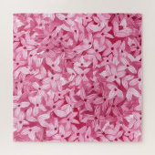 Waterverf lila bloemetjes: roze bloemachtergrond legpuzzel (Horizontaal)