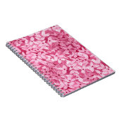 Waterverf lila bloemetjes: roze bloemachtergrond notitieboek (Rechterzijde)