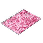 Waterverf lila bloemetjes: roze bloemachtergrond notitieboek (Linkerzijde)