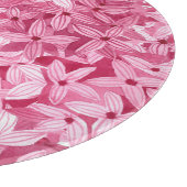 Waterverf lila bloemetjes: roze bloemachtergrond snijplank (Hoek)