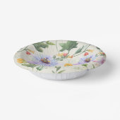 Waterverf Lila Botanische Bloem & Fruitpatroon Papieren Kommen (Gebogen)