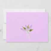 Waterverf Lila Bouquet Wedding Rehearsal Dinner Kaart (Achterkant)