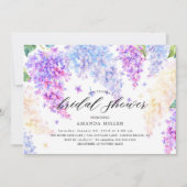 Waterverf Lila bruidsdoucheuitnodiging Kaart (Voorkant)