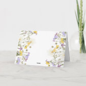 Waterverf Lila bruiloft Bedankkaart (Achterkant)