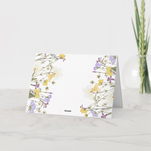 Waterverf Lila bruiloft Bedankkaart (Achterkant)