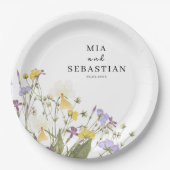 Waterverf Lila bruiloft Papieren Bordje (Voorkant)