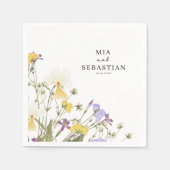 Waterverf Lila bruiloft Servet (Voorkant)