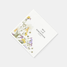 Waterverf Lila bruiloft Servet