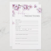 Waterverf lila Cherry Blossom baby voorspellingen (Voorkant / Achterkant)