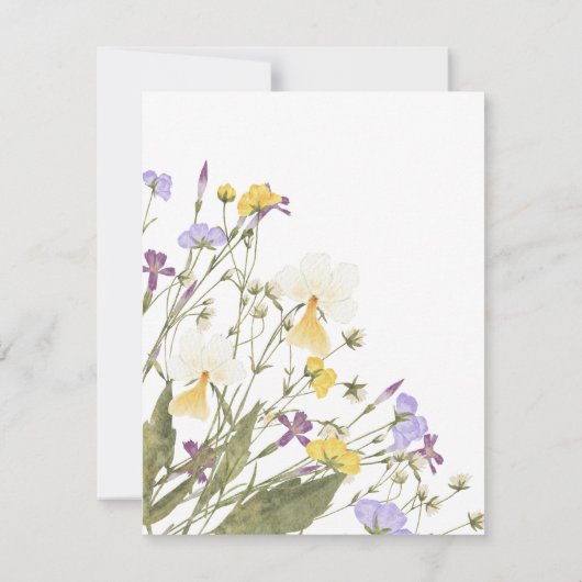 Waterverf Lila Collectie bruiloft RSVP Kaartje (Achterkant)