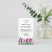 Waterverf lila lavendel BruidsShower Recept Kaart (Staand voorkant)