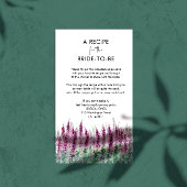 Waterverf lila lavendel BruidsShower Recept Kaart