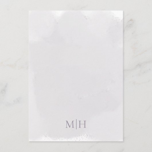 Waterverf Lila lavender Eenvoudige QR-code - Gegev Informatiekaartje (Achterkant)