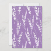  Waterverf Lila Lavender Floral Vrijgezellenfeest Kaart (Achterkant)