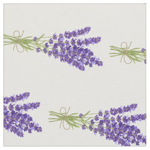 Waterverf Lila Lavender Garden Flowers Stof