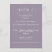 Waterverf Lila lavender Website - RSVP Informatiekaartje (Voorkant)