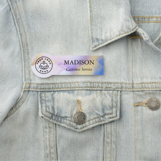 Waterverf Lila Luxury Gold - Persoonlijke naam Naamplaatje (In situ)