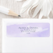 Waterverf Lila Night Sky Adreslabel Etiket (Insitu)