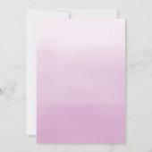 Waterverf Lila Ombre Calligrafie Baby shower Kaart (Achterkant)